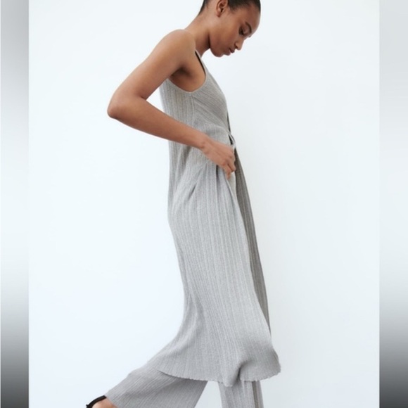 Zara Shimmering Silver Knit Top - Picture 3 of 8